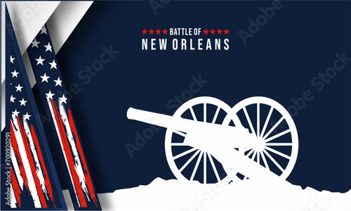 Battle of New Orleans vektor background. Battle of New Orleans creative for social media post, banner design.	