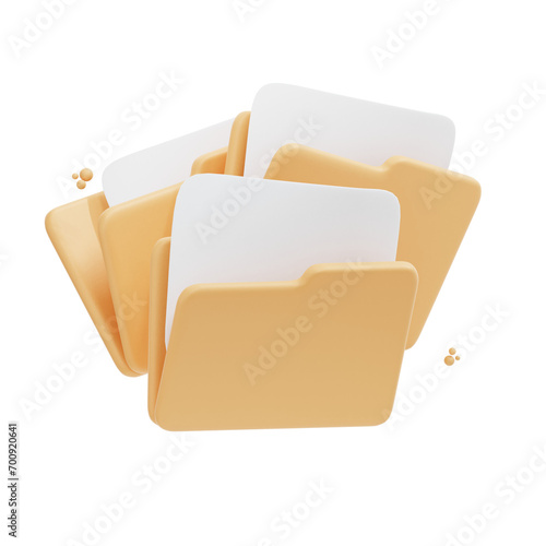 3d file folder icon illustration