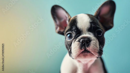 french bulldog puppy looking up © Алекс Ренко