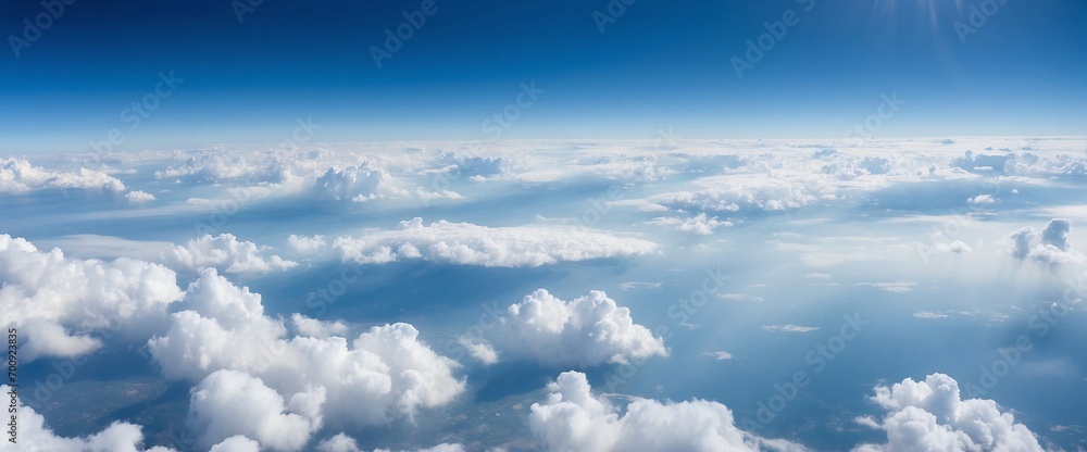 View of the Blue Sky from the Top of the Atmosphere. Generative AI View of the Blue Sky from the Top of the Atmosphere. Generative AI