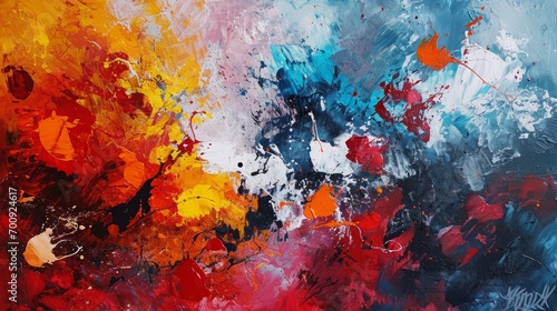 Abstract modern color painting.