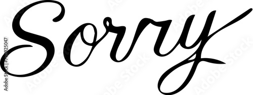 sorry Calligraphy