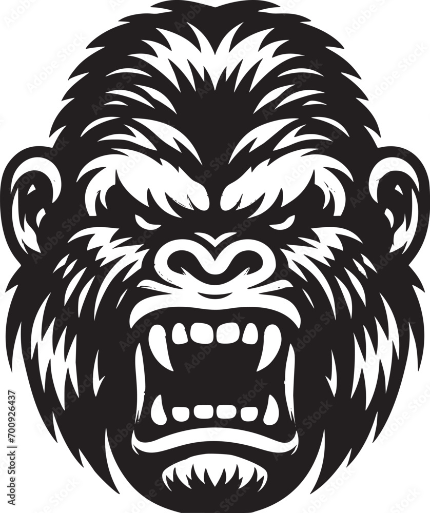 Fototapeta premium Ferocious Gorilla Illustration
