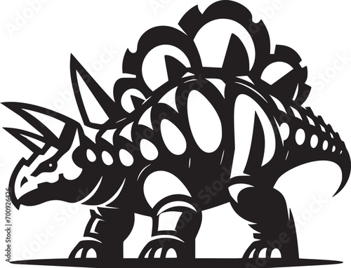 Stylized Ankylosaurus Armored Dinosaur Illustration