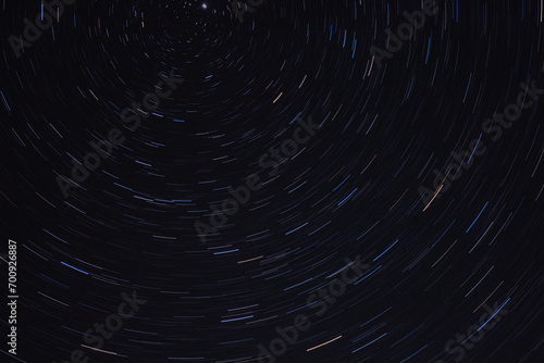 Wallpaper Mural star tracks over the pine forest Torontodigital.ca