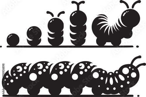 Caterpillar Silhouettes