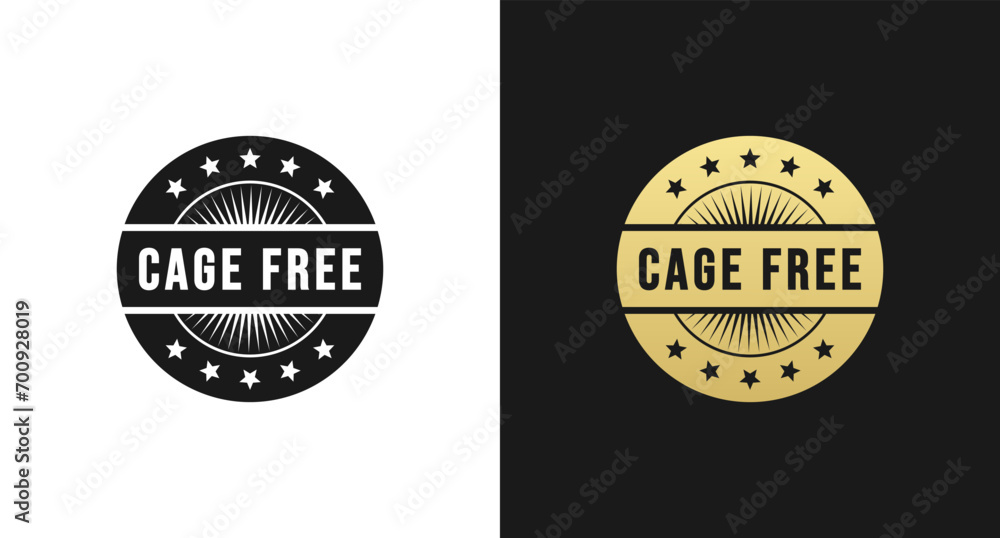 Vetor de Cage free stamp or Cage free label vector isolated. Best Cage ...