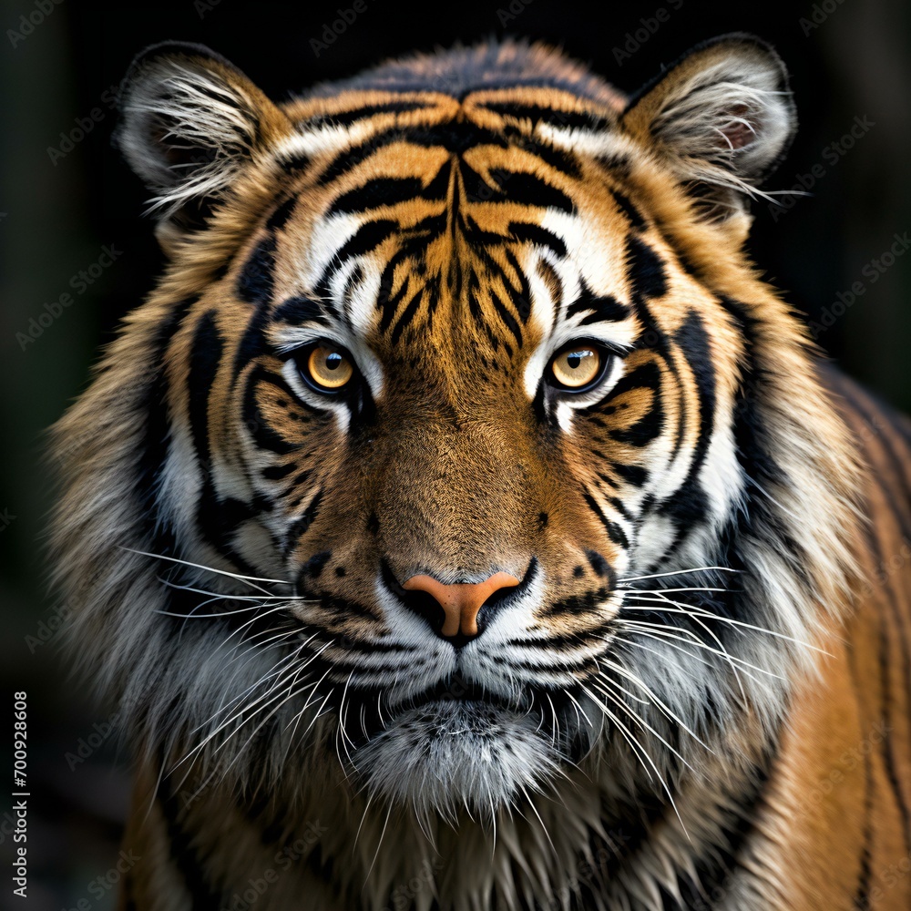 Portrait of Sumatran Tiger (Panthera tigris altaica)