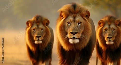 Lion (Panthera leo), Kalahari desert, South Africa © Picasso