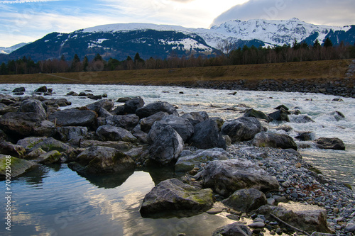 Wallpaper Mural Rhein bei Balzers in liechtenstein Torontodigital.ca