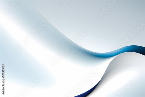 Abstract vector wavy lines flowing smooth curve blue on white gradient color in concept of luxury, technology, modern.