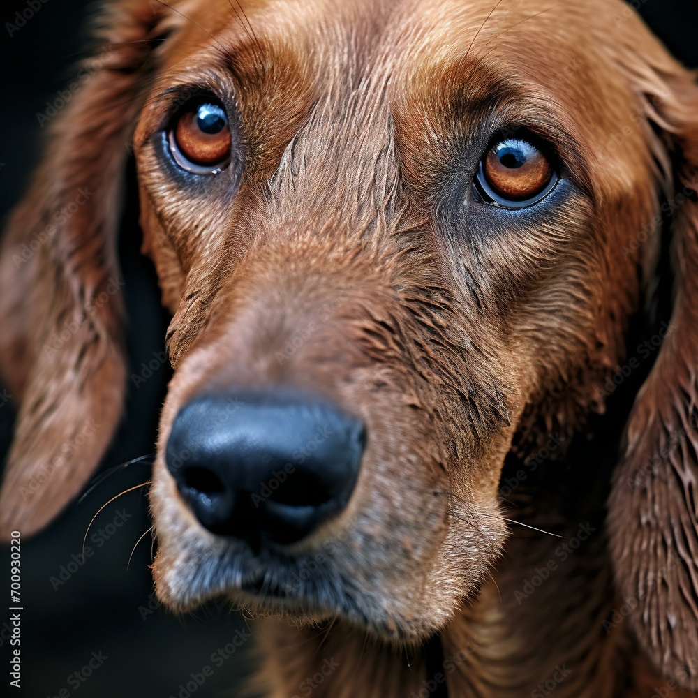 Close-up portrait of a beautiful dachshund dog