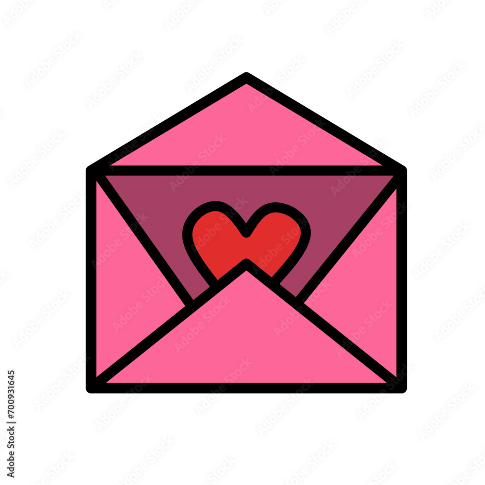 pink envelope/ love message icon vector illustration pink envelope/ love message icon vector illustration