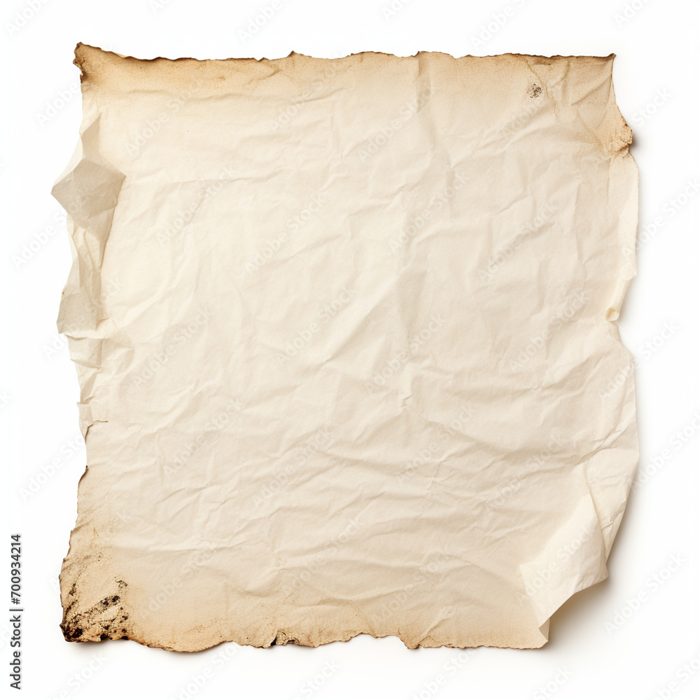 Obraz premium 古びてボロボロになった空白の羊皮紙