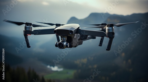 A drone in mid-flight