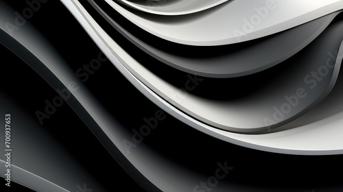abstract wavy lines in black and white colors