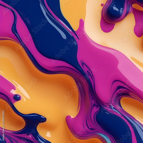a closeup illustration of a background photo composed of pink blue yellow ink colors =AI generated illustration