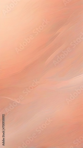 Abstract wavy blurred light peach color background. Generative AI. © Alena