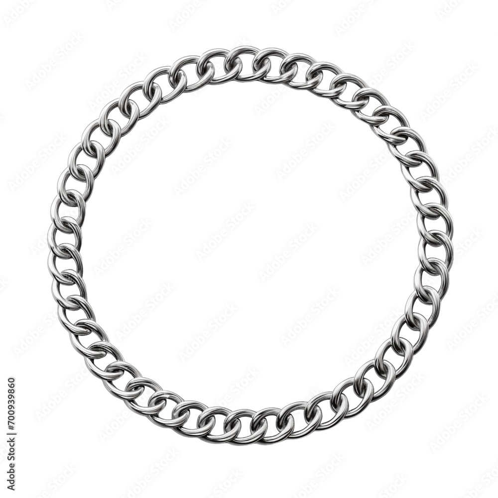 Chains Circle Frame Border Isolated Transparent, Generative AI Chains Circle Frame Border Isolated Transparent, Generative AI