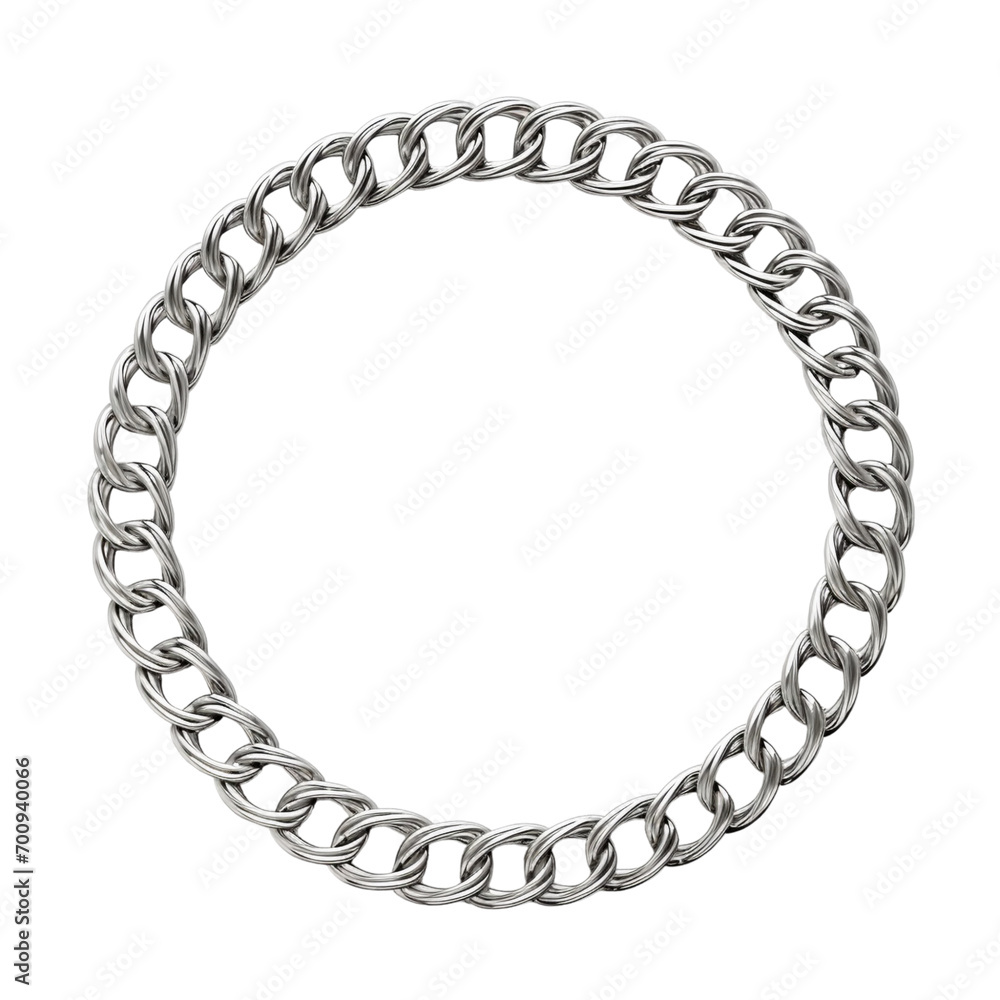 Chains Circle Frame Border Isolated Transparent, Generative AI Chains Circle Frame Border Isolated Transparent, Generative AI