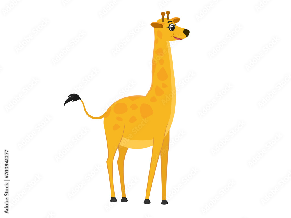 Naklejka premium Giraffe on a white background.