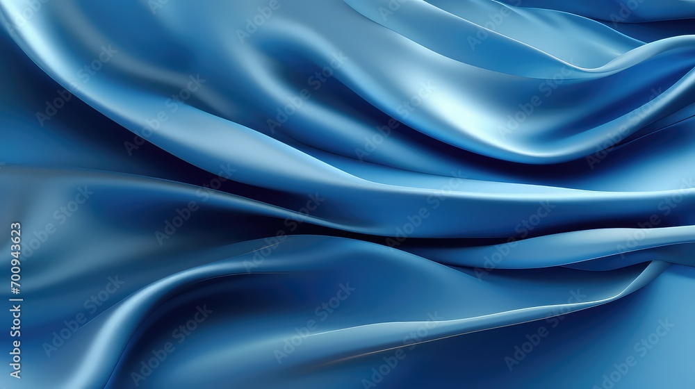 Blue abstract silk wavy background Blue abstract silk wavy background