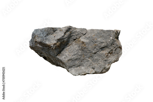 Natural limestone rock isolated on white background.