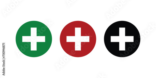 first aid medical health icon. medical emergency plus symbol