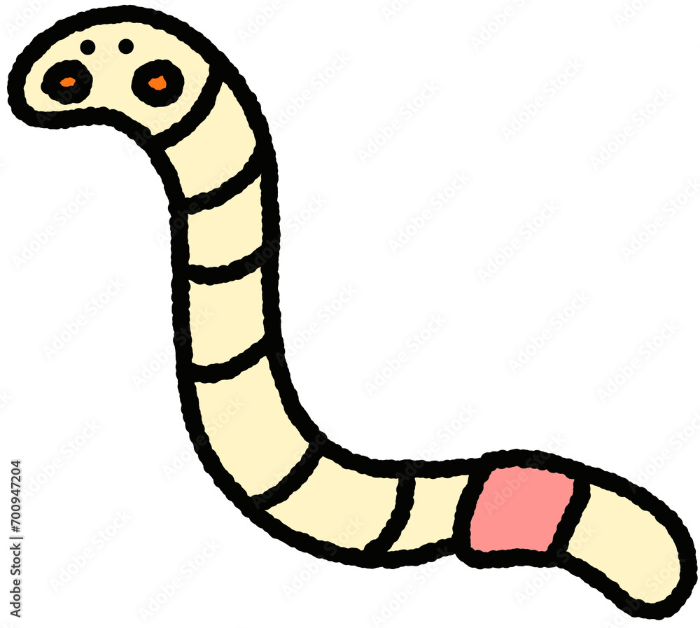 Fototapeta premium cute earthworm