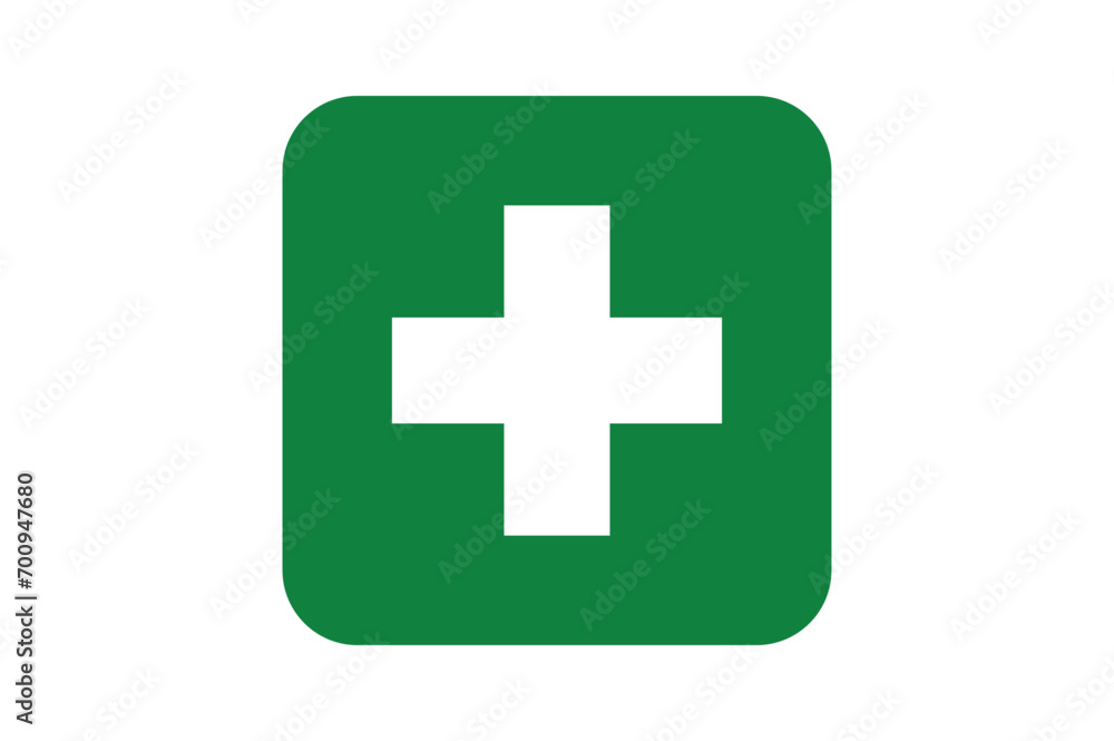 Fototapeta premium first aid medical health icon. medical emergency plus symbol