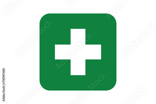 first aid medical health icon. medical emergency plus symbol