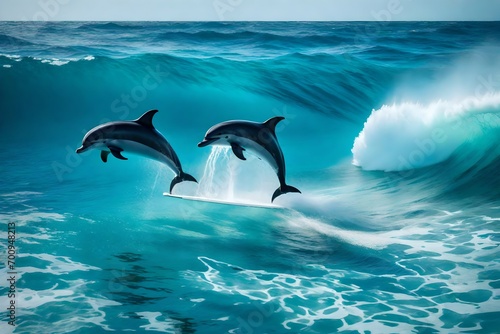 dolphins in the sea