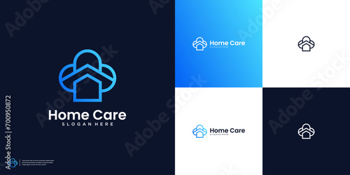 Minimalist Home Care logo design inspiration