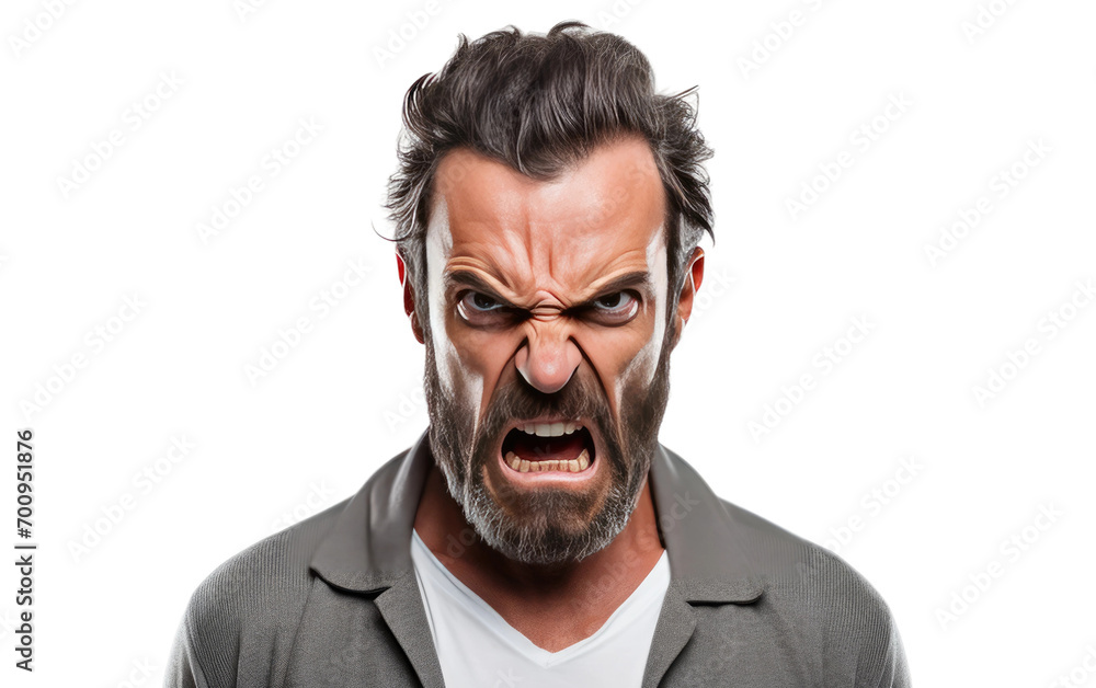 A Close Examination of the Anger Etched on a Man's Face on a White or Clear Surface PNG Transparent Background. A Close Examination of the Anger Etched on a Man's Face on a White or Clear Surface PNG Transparent Background.