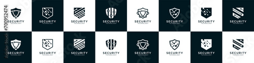Shield technology logo design collection. symbol security, safety, guard, protection for your business company identity