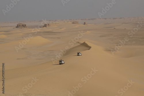 Travelling through the desert in Egypt