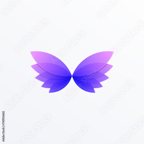 colorful modern logo, wing logo