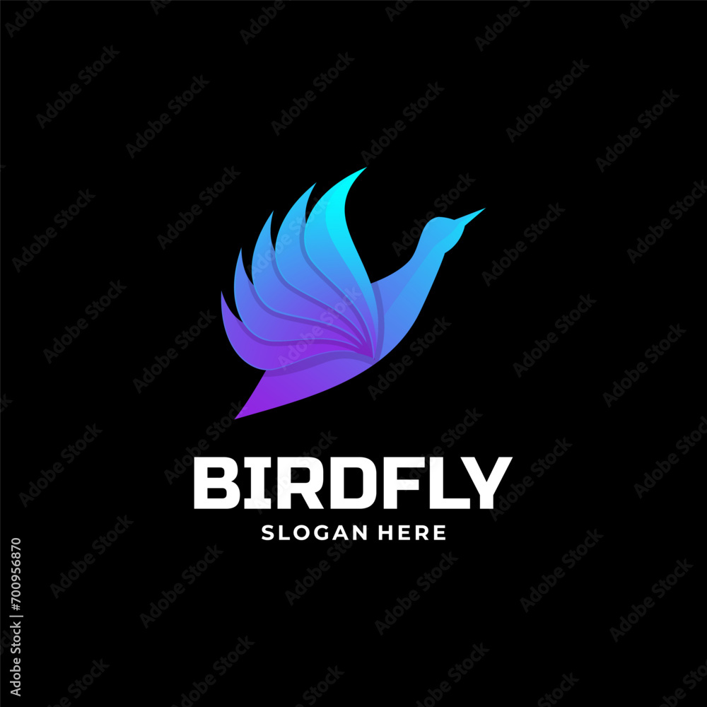 Obraz premium Colorful bird logo with modern gradient