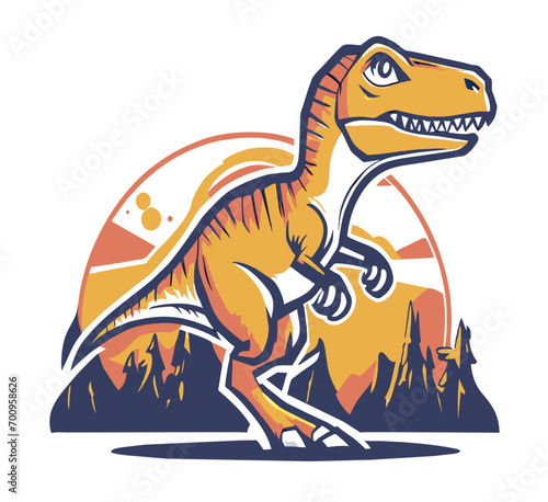 illustration dinosaurs for tshirt design