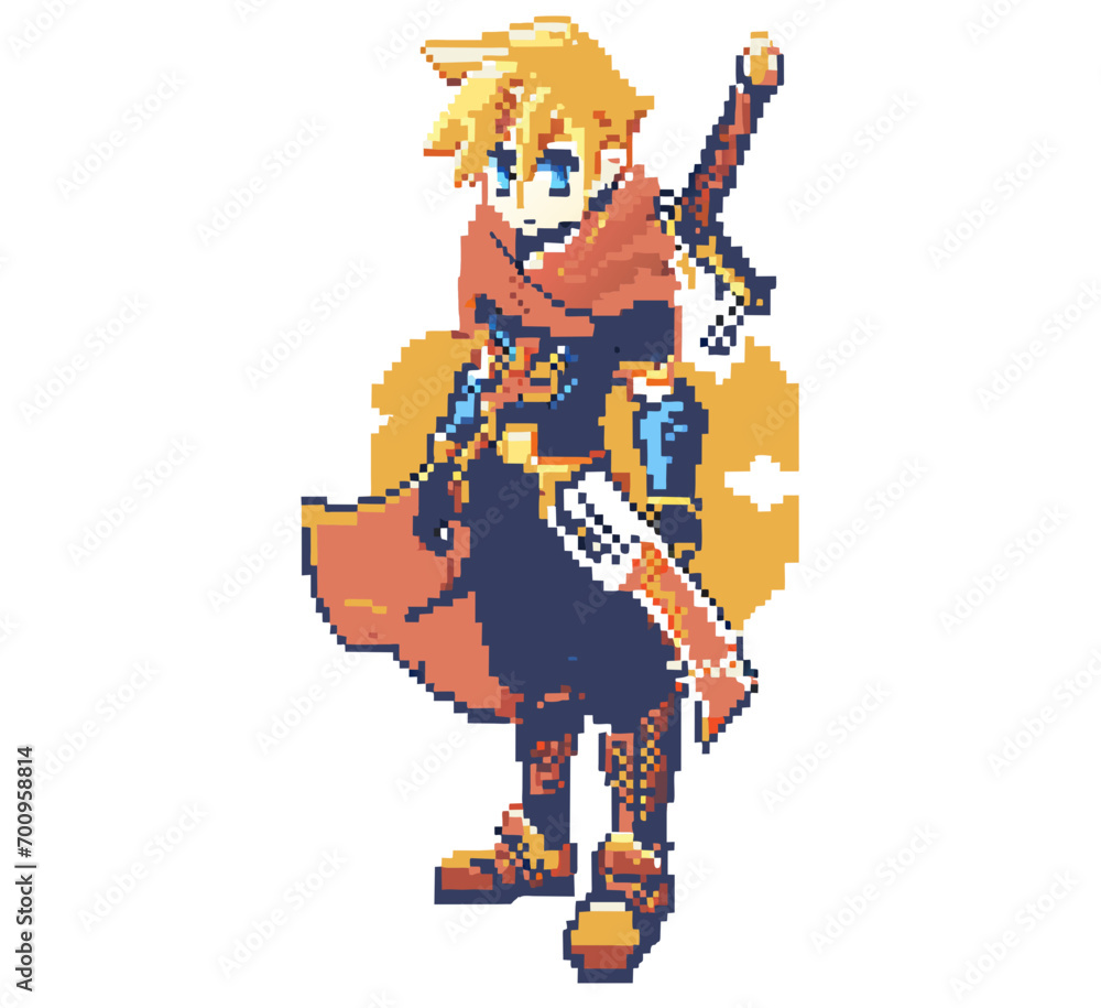 game character pixel style