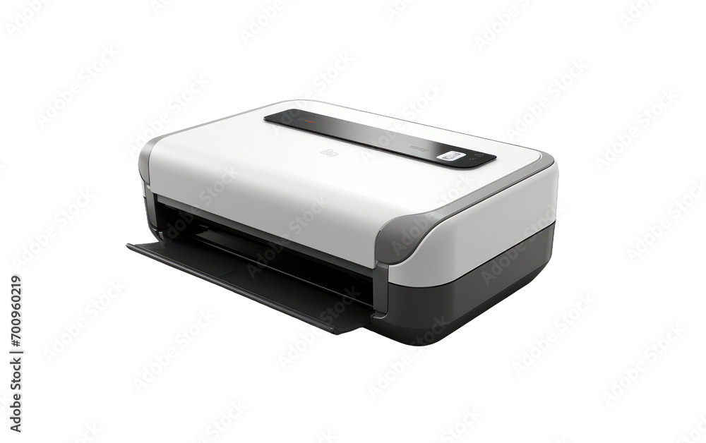 Travel-Sized Portable Printer Snapshot on a White or Clear Surface PNG Transparent Background. Travel-Sized Portable Printer Snapshot on a White or Clear Surface PNG Transparent Background.