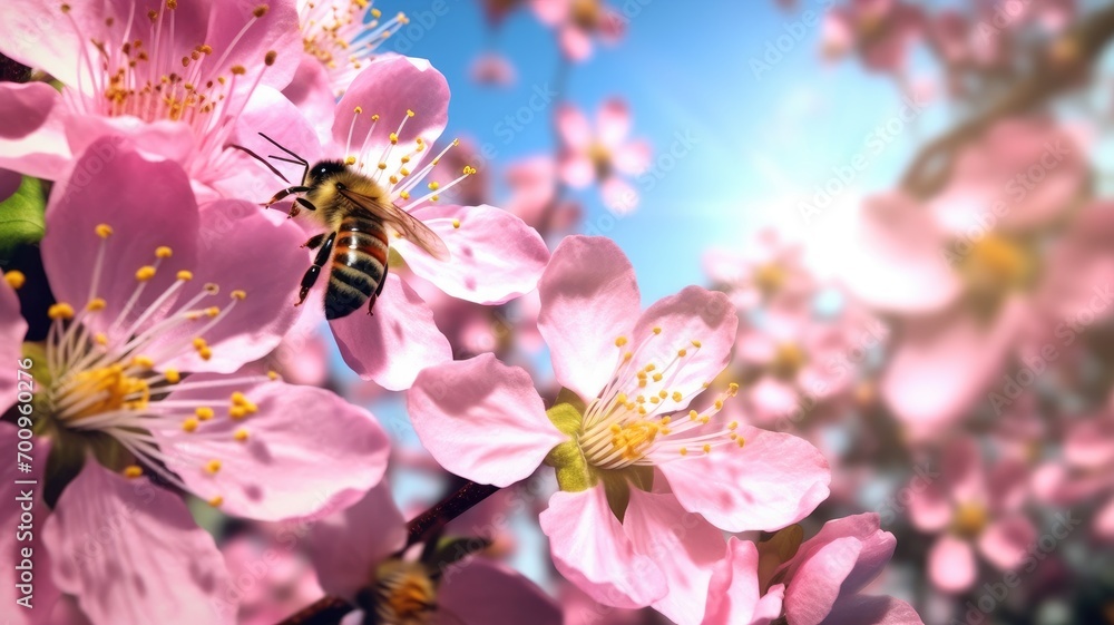 A Dance of Pollination, Bees Amongst Blooms A Dance of Pollination, Bees Amongst Blooms