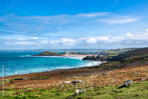 Aussicht auf eine Bucht von St. Ives