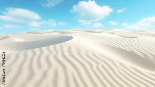 Whispers of the Wind: The Dance of Crystallized Sand Dunes Under the Azure Sky