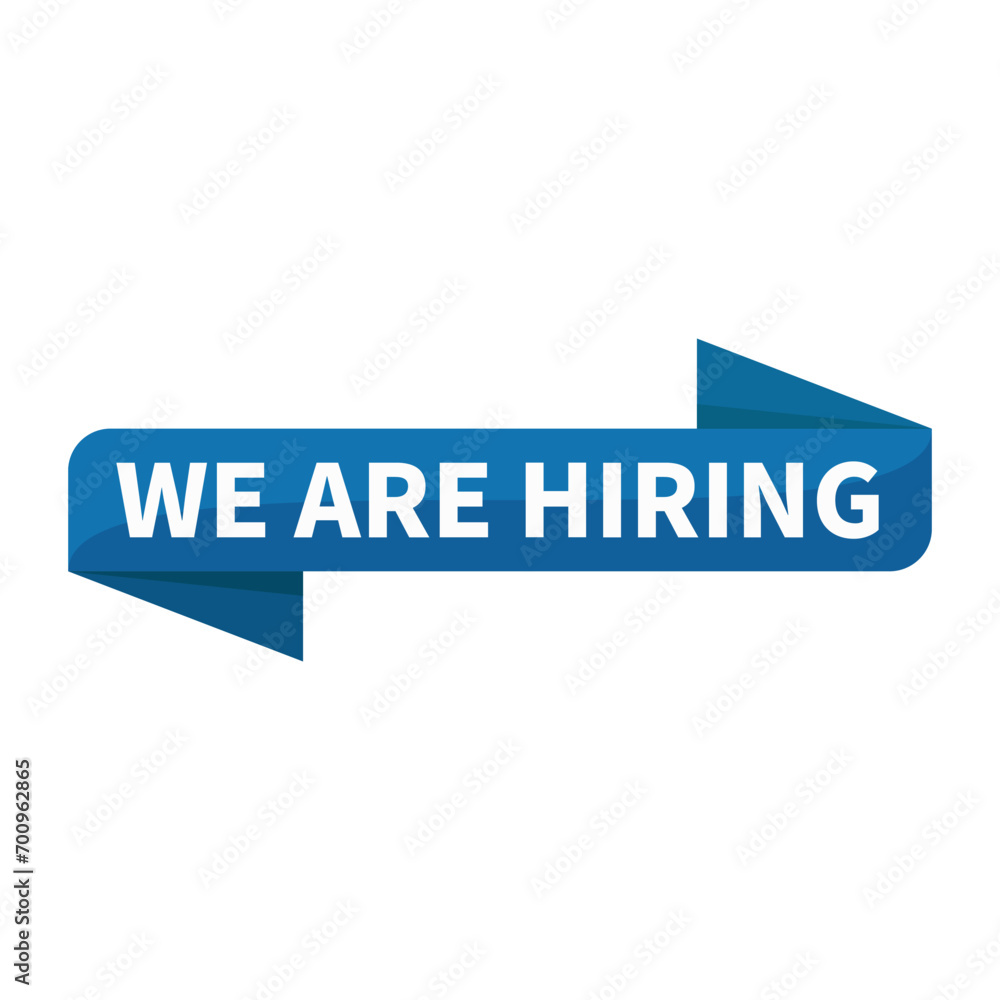 We Are Hiring In Blue Ribbon Rectangle Shape For Recruitment Member Promotion Business Marketing Social Media Information
We Are Hiring In Blue Ribbon Rectangle Shape For Recruitment Member Promotion Business Marketing Social Media Information