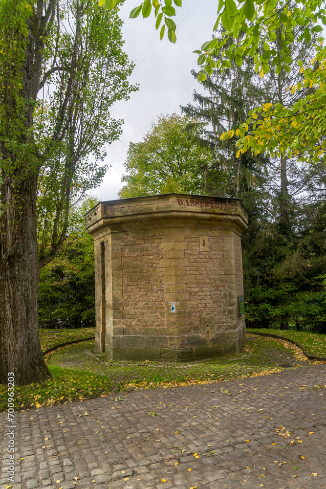 Water tower of the Rham plateau in the city Luxembourg