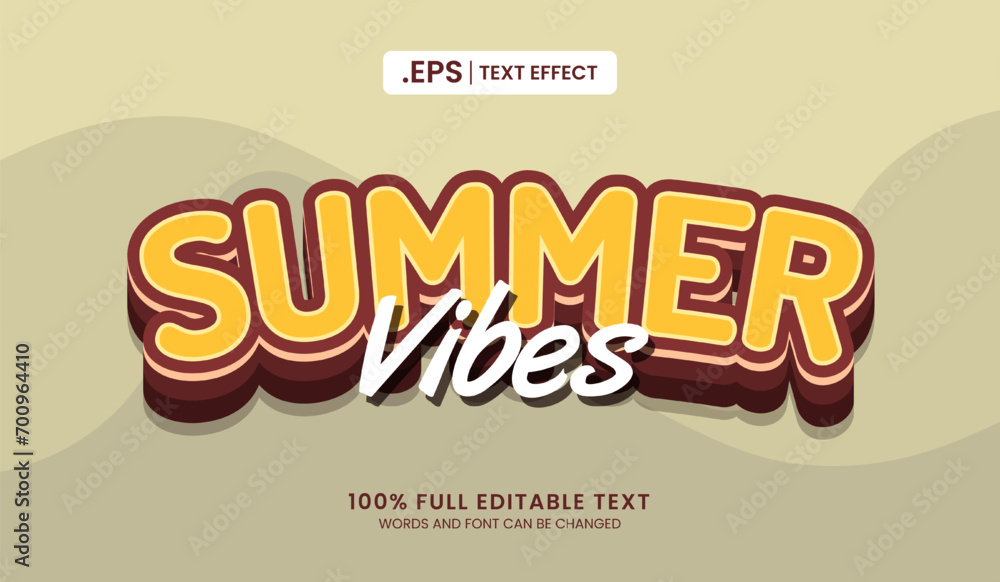 Design editable text effect, summer text vector illustration Design editable text effect, summer text vector illustration