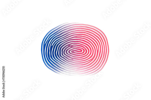 ID app icon. Fingerprint illustration isolated on PNG Background. Generative Ai.