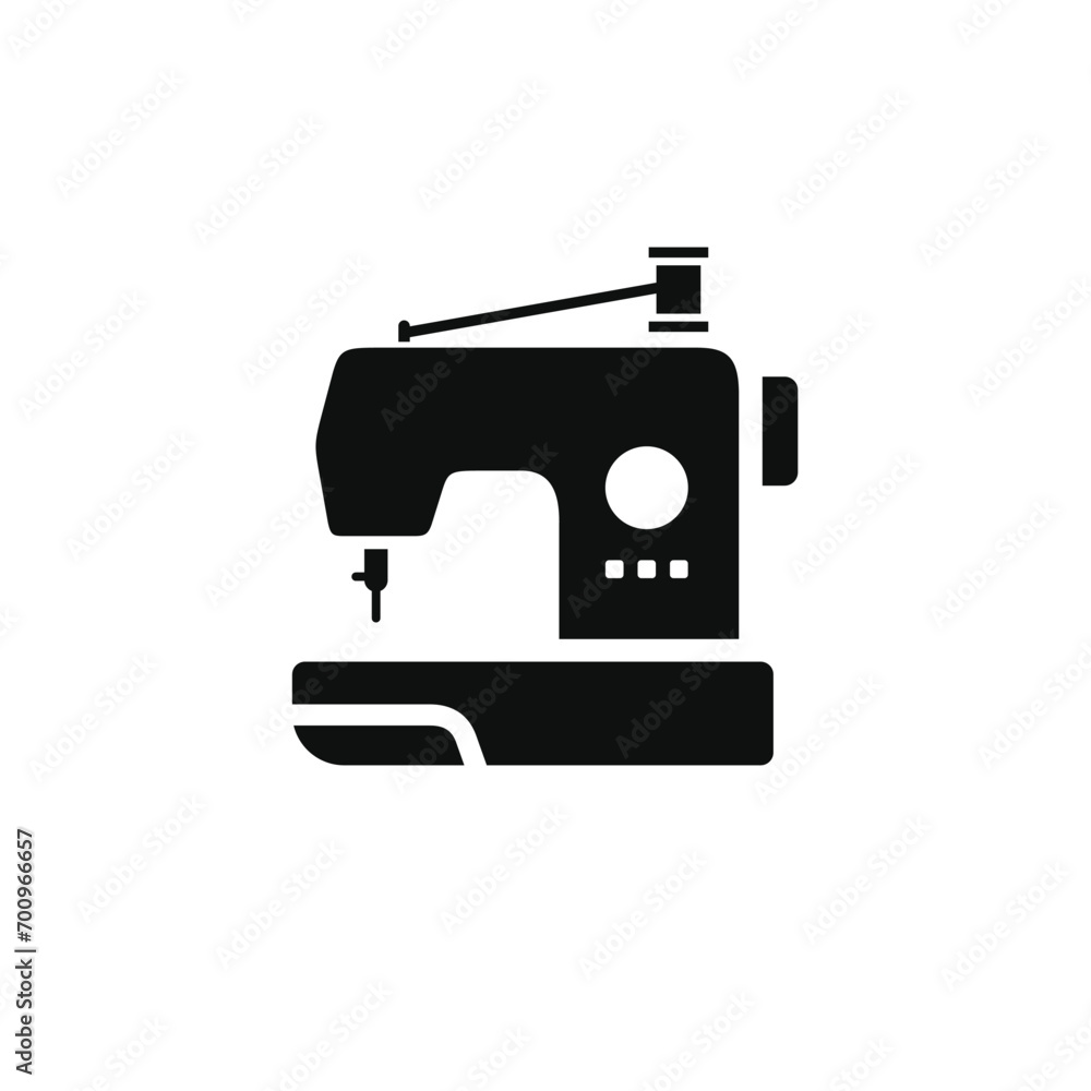 Sewing machine icon isolated on transparent background