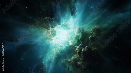 Nebula clouds in space  ai-generated